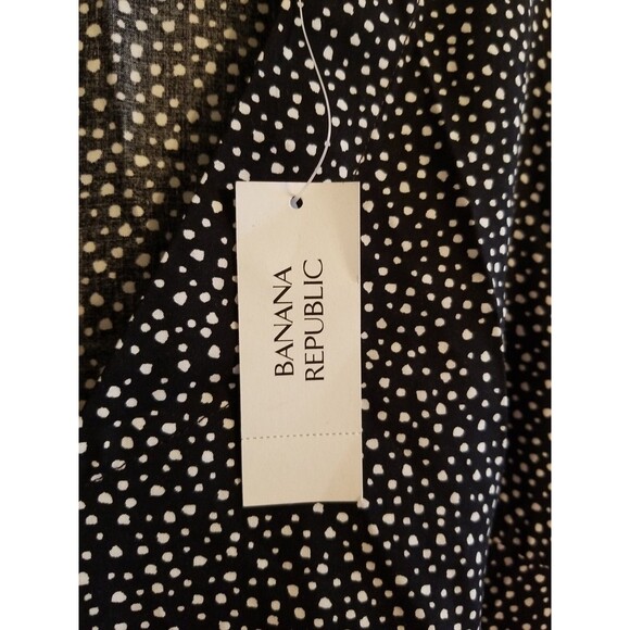 Banana Republic Romper Shorts Size Small Black White Polka Dot With Pockets - Picture 3 of 9